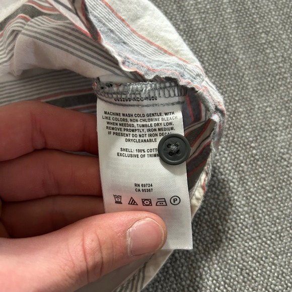 Columbia Mens Short Sleeve Button Up Shirt Lot 2 Plaid Striped Cotton Green M - Picture 4 of 10